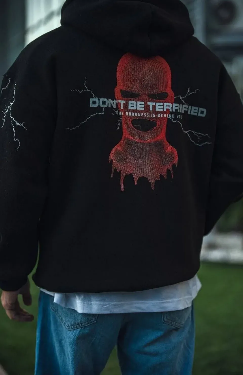 Üç İplik Kapüşonlu Baskılı Oversize SweatShirt- Siyah Somersan Giyim | Kadın, Erkek ve Çocuk Moda