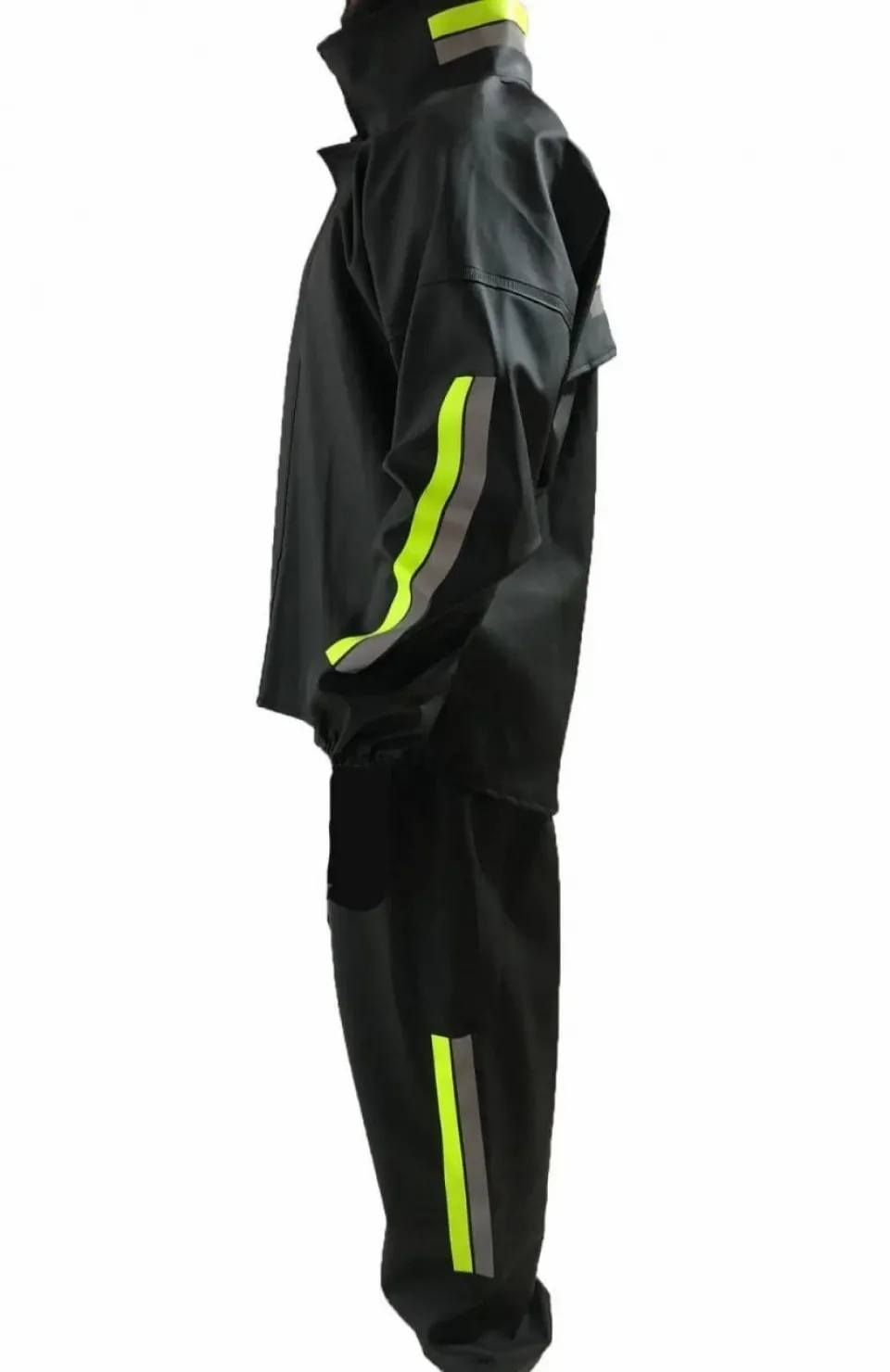 Motorcu Kurye Su Geçirmez Yağmurluk Takım - Siyah
