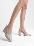Gri Rugan Kadın Topuklu Ayakkabı TR18MS18D Somersan Giyim | Kadın, Erkek ve Çocuk Moda