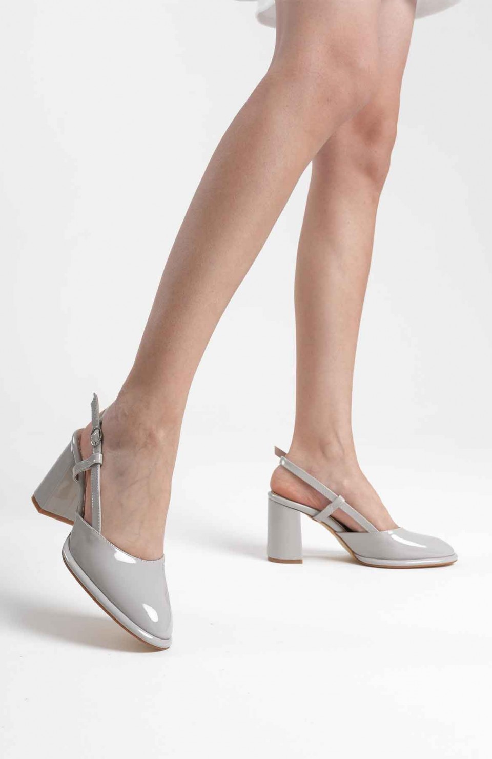 Gri Rugan Kadın Topuklu Ayakkabı TR18MS18D Somersan Giyim | Kadın, Erkek ve Çocuk Moda