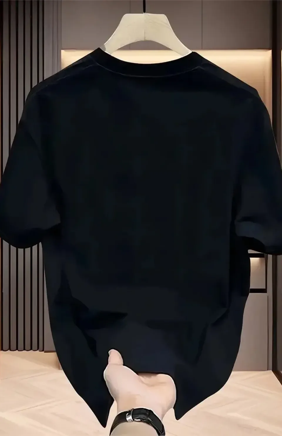 AICG Ön Arka Baskılı Bisiklet Yaka Kadın Oversize Bisiklet Yaka T-shirt - Siyah