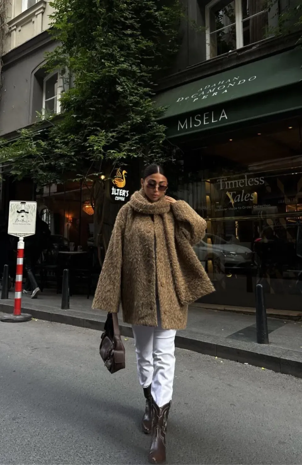 Yün Cıkartılabilen Atkılı ,Kaban İkili Takım- Kahve Somersan Giyim | Kadın, Erkek ve Çocuk Moda