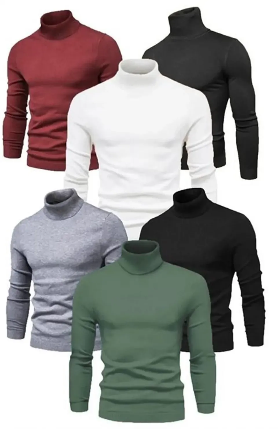 6 Adet Unisex Kaşkorse Boğazlı Full Likralı Fitilli Body Kazak Somersan Giyim | Kadın, Erkek ve Çocuk Moda