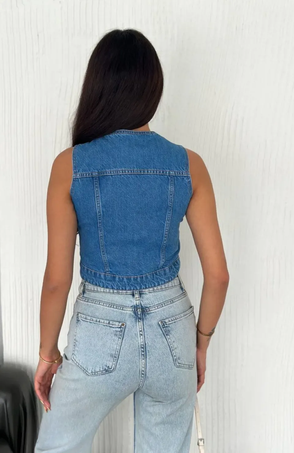 Kot Jeans Kadın Yelek - Mavi