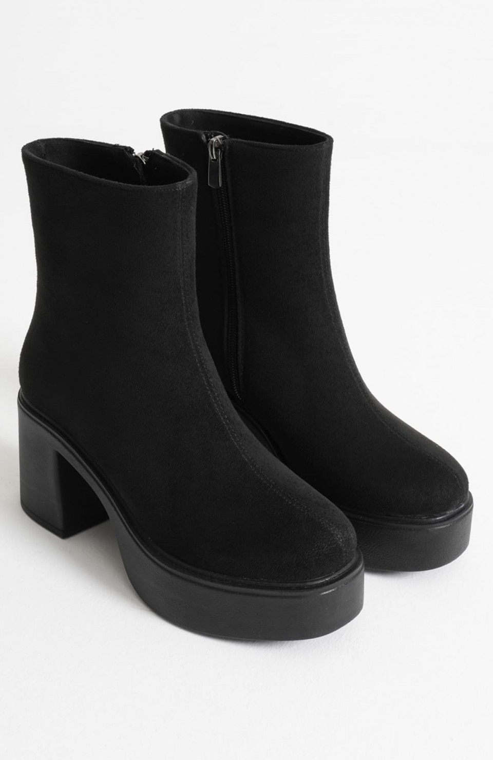 Kadın Siyah Süet Topuklu Bot TR08MK13D Somersan Giyim | Kadın, Erkek ve Çocuk Moda