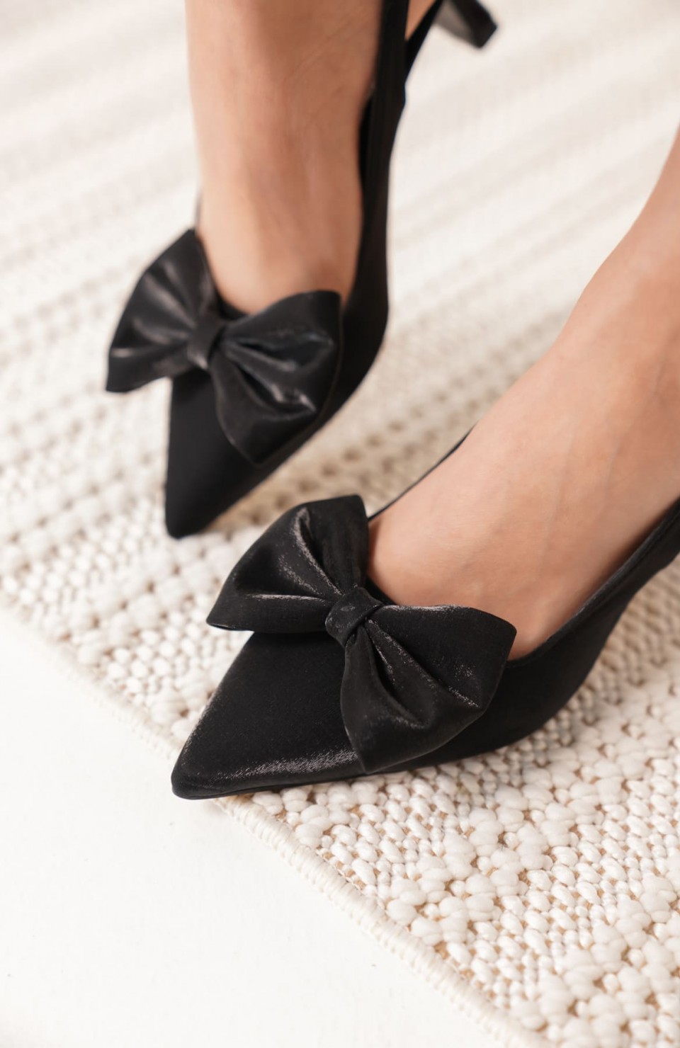 Siyah Özel Malzeme Kadın Topuklu Ayakkabı TR08MS40A Somersan Giyim | Kadın, Erkek ve Çocuk Moda