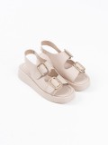 Bej Cilt Kadın Sandalet TR17MY02C Somersan Giyim | Kadın, Erkek ve Çocuk Moda