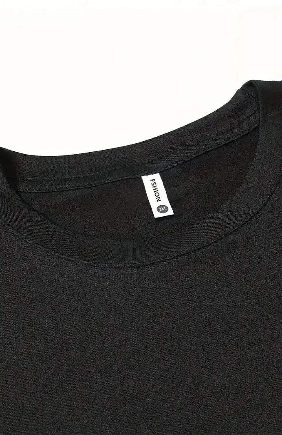 20/1 Penye Compack Baskılı Oversize Bisiklet Yaka Kısa Kol T-shirt - Siyah