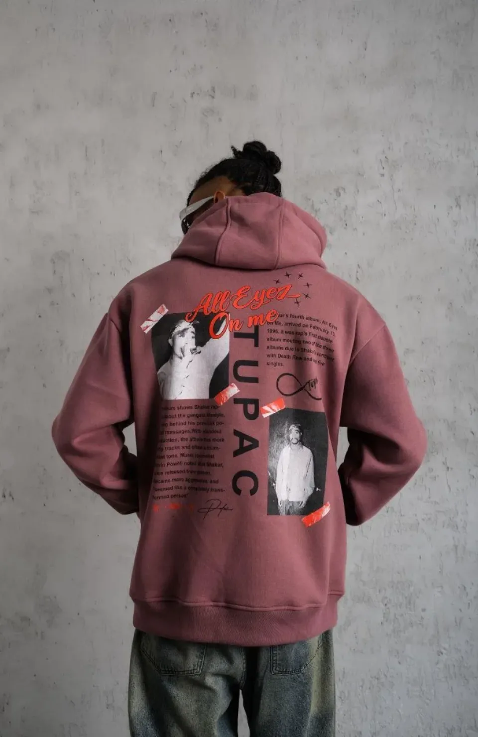 Erkek Ön Arka Baskılı Kapşonlu Sweat - Gül Kurusu Somersan Giyim | Kadın, Erkek ve Çocuk Moda