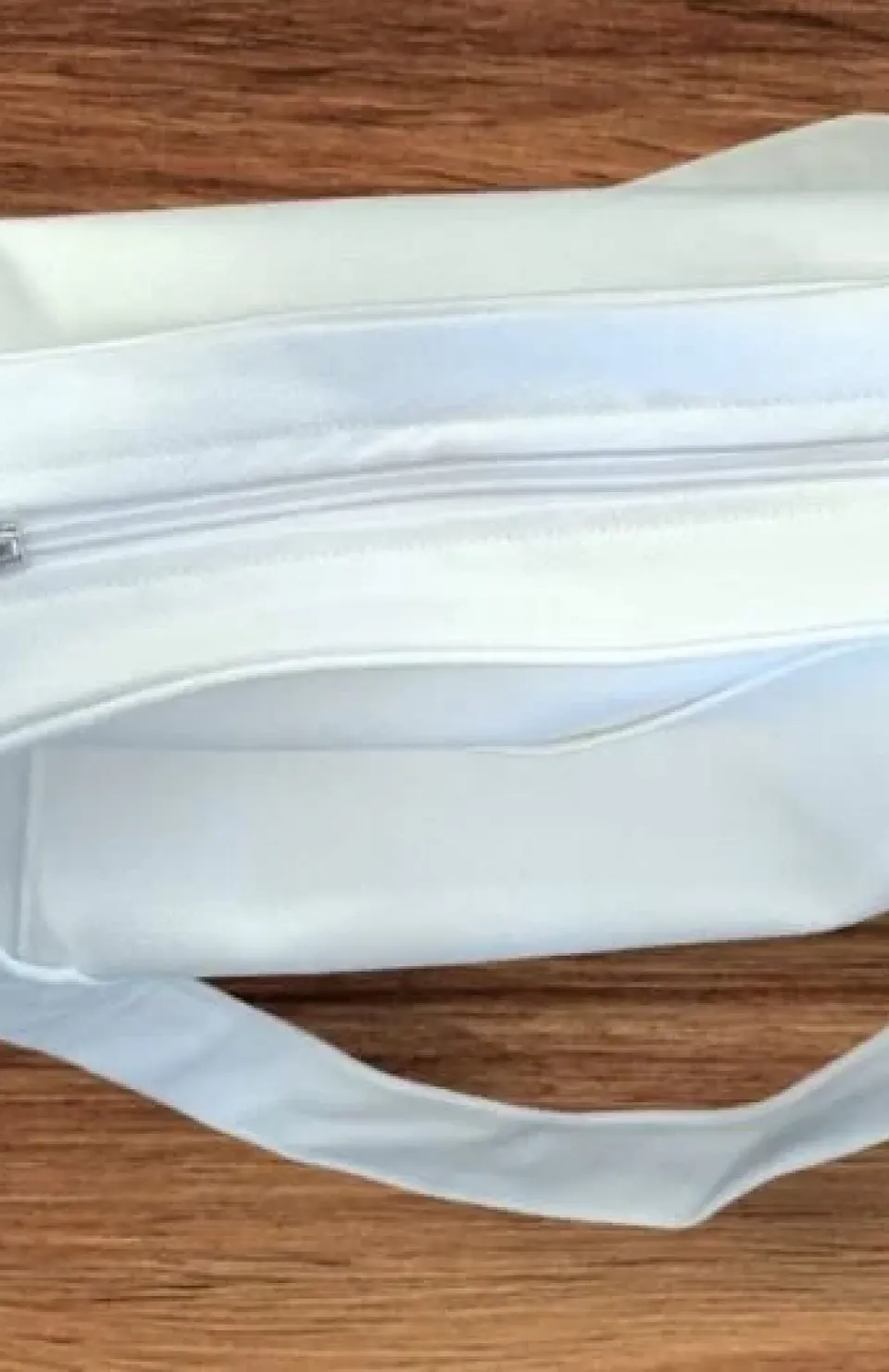 Unisex Piknik ve Deniz Cepli Fermuarlı Çanta - Beyaz