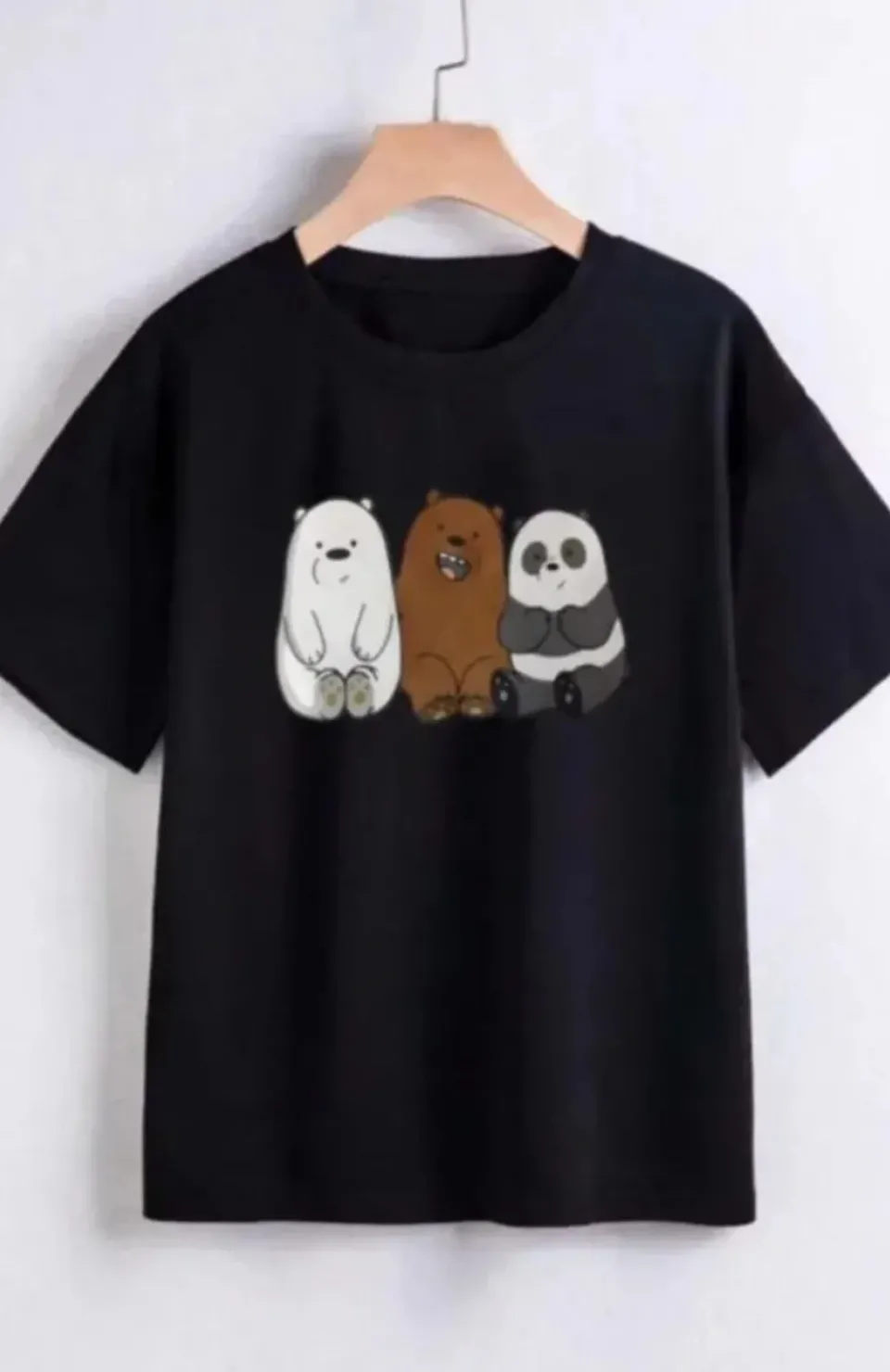 Çocuk Unisex Baskılı T-Shirt - Siyah