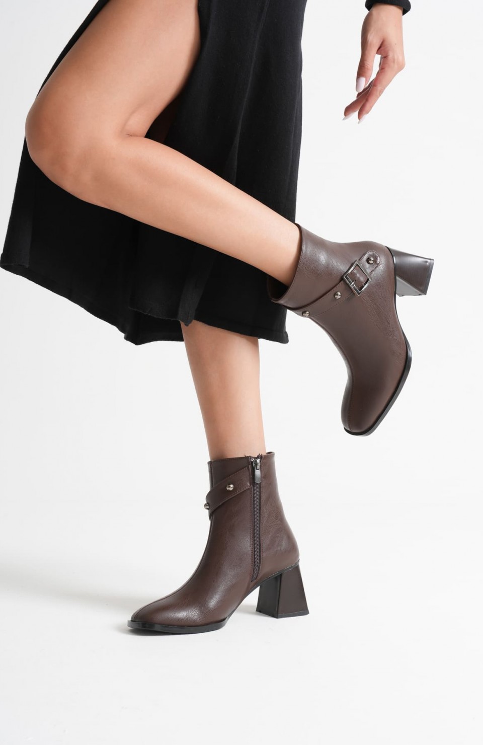 Kadın Acı Kahve Topuklu Bot TR08MK25C Somersan Giyim | Kadın, Erkek ve Çocuk Moda