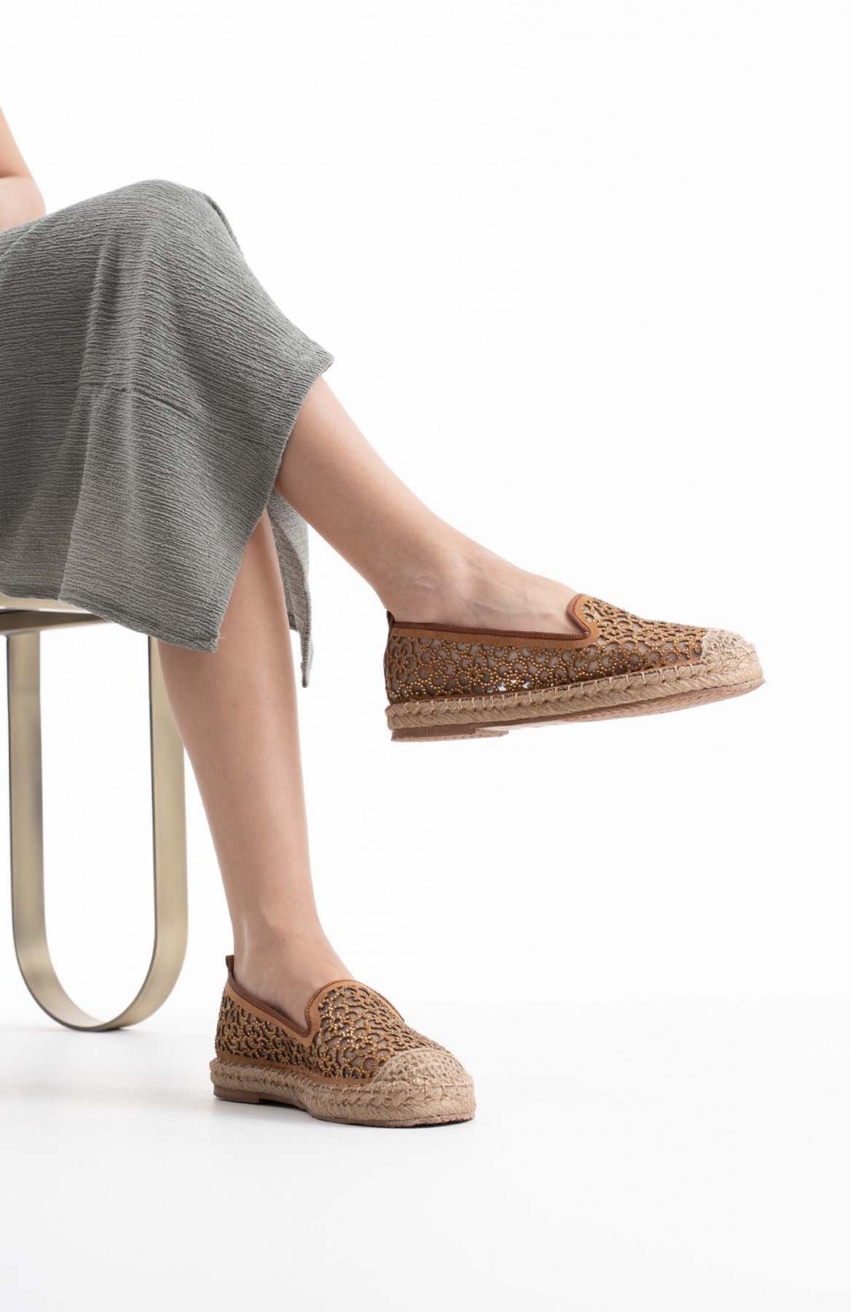 Kadın Taba Espadril Ayakkabı TR35MY07C Somersan Giyim | Kadın, Erkek ve Çocuk Moda