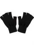 Erkek Kısa Parmaksız Triko Eldiven - Siyah