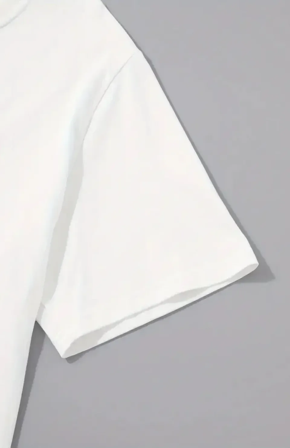 20/1 Penye Compack Palmiye Ön Baskılı Oversize Bisiklet Yaka Kısa Kol Yazlık T-shirt - Beyaz