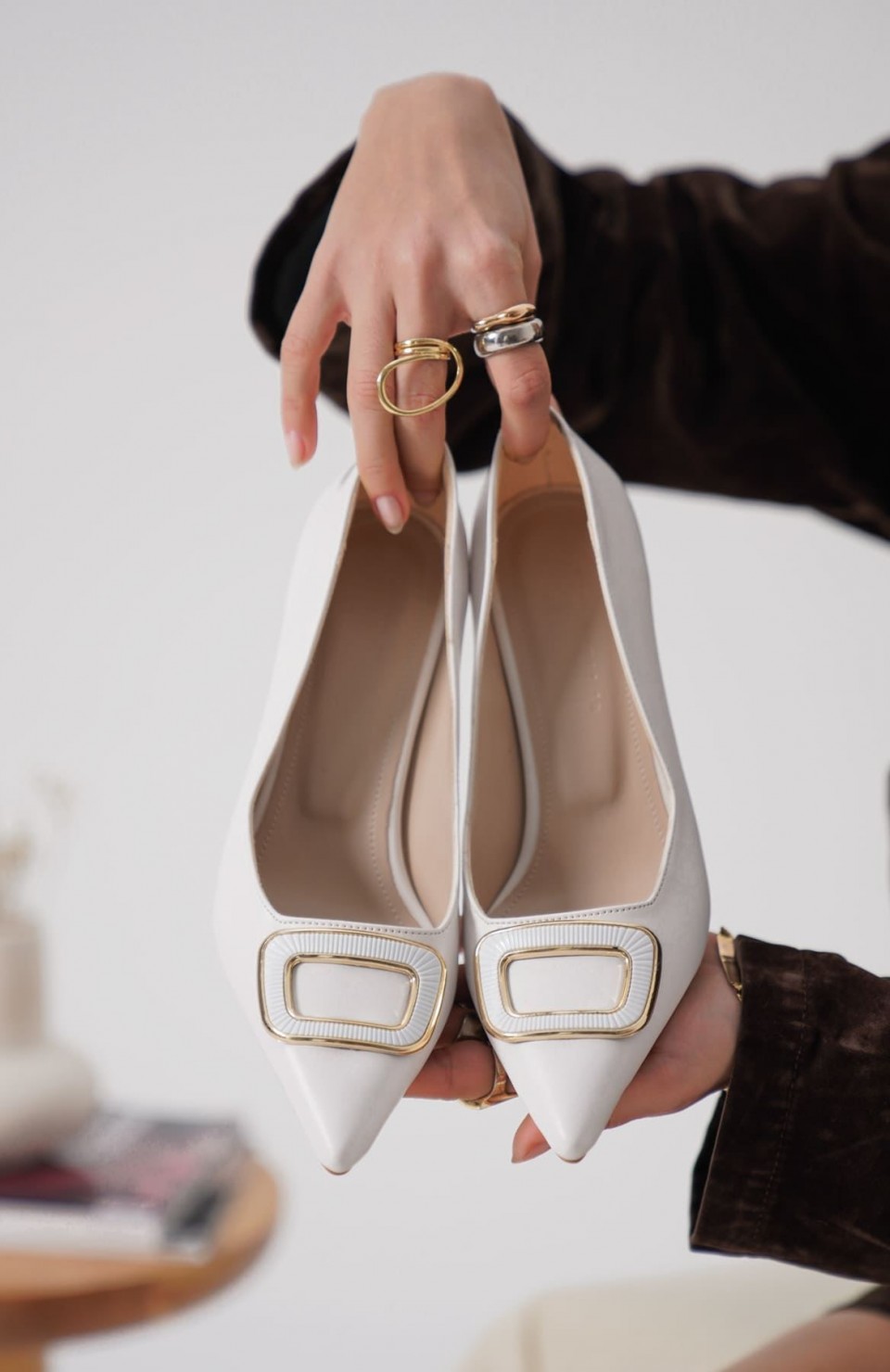 Kadın Beyaz Topuklu Ayakkabı TR12MS07B Somersan Giyim | Kadın, Erkek ve Çocuk Moda