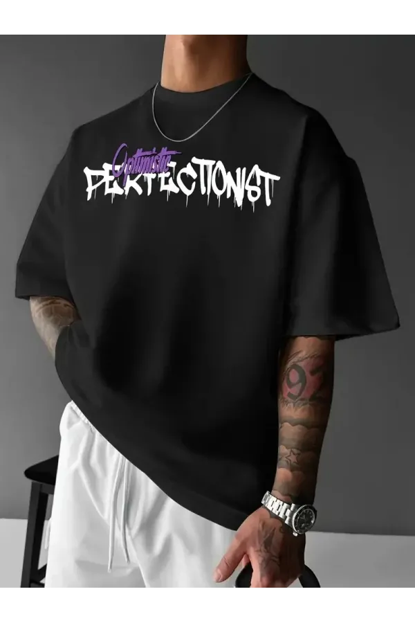 Erkek OversizeGrafik Tişört 