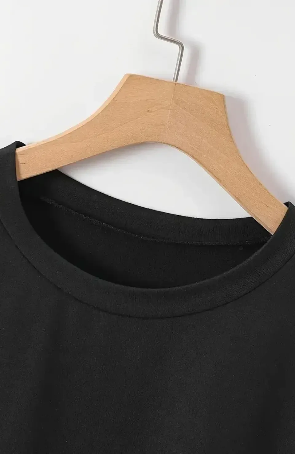 20/1 Penye Compack New York Baskılı Oversize Kısa Kol Bisiklet Yaka T-shirt - Siyah