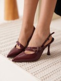 Kadın Bordo Rugan Topuklu Ayakkabı TR08MS39D Somersan Giyim | Kadın, Erkek ve Çocuk Moda