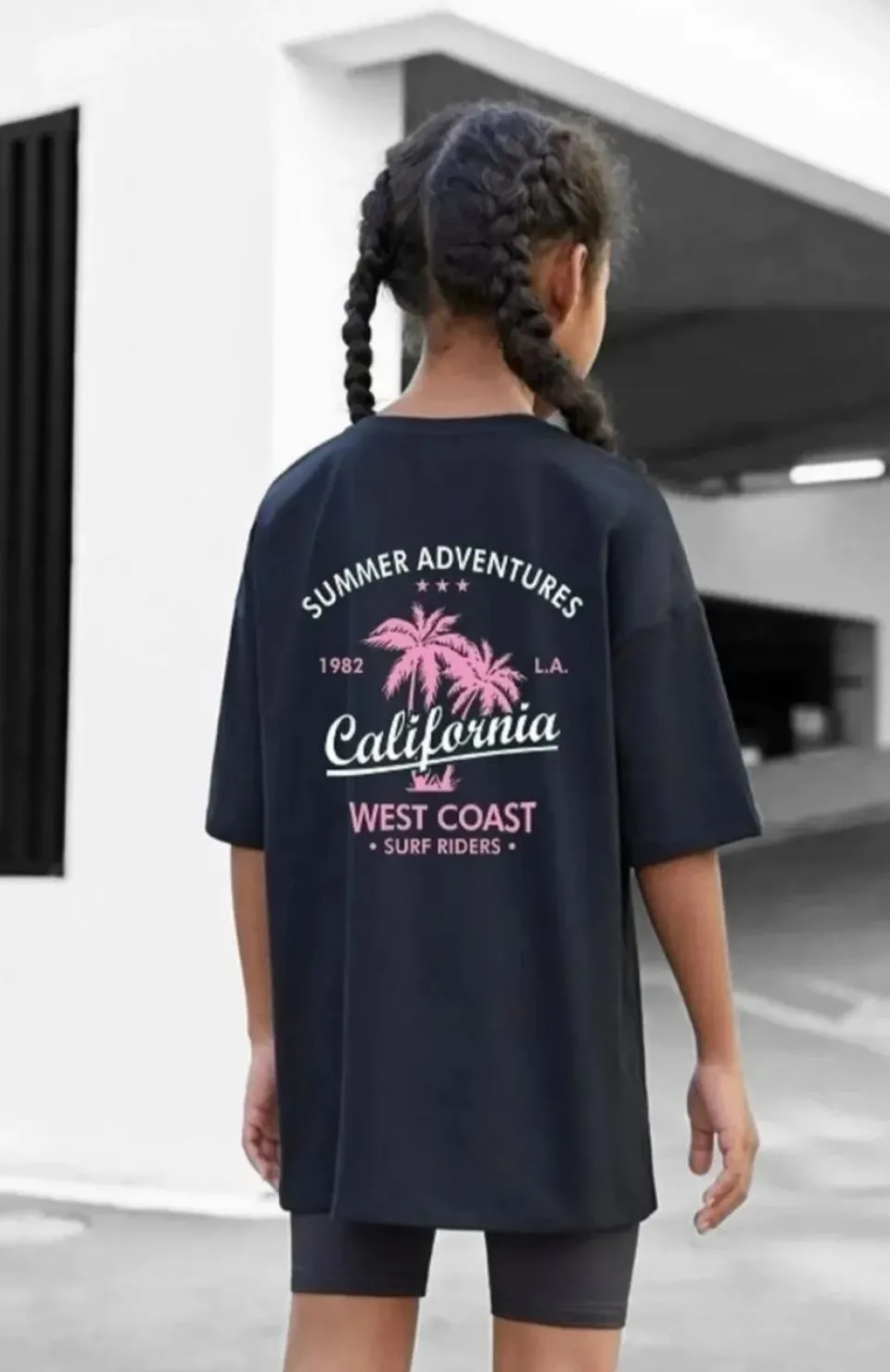 Çocuk Unisex Baskılı T-Shirt - Siyah