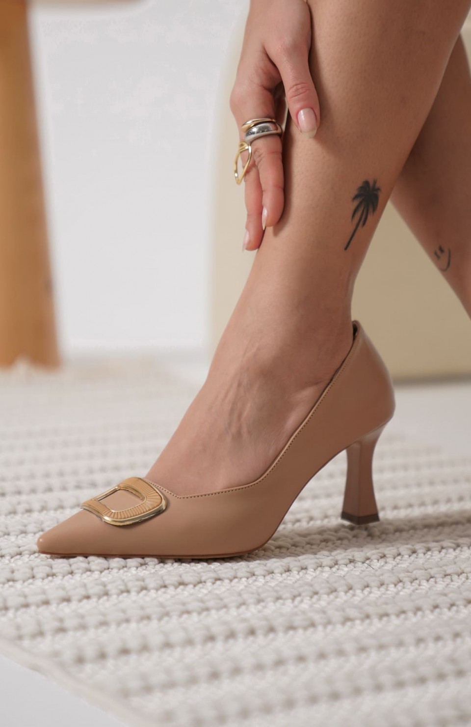 Kadın Nude Topuklu Ayakkabı TR12MS07D Somersan Giyim | Kadın, Erkek ve Çocuk Moda