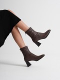 Acı Kahve Kalın Topuklu Streç Bot TR08MK01C Somersan Giyim | Kadın, Erkek ve Çocuk Moda