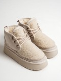 Kadın Kürklü Bej Kışlık Kalın Tabanlı Bot TR04MK03B Somersan Giyim | Kadın, Erkek ve Çocuk Moda