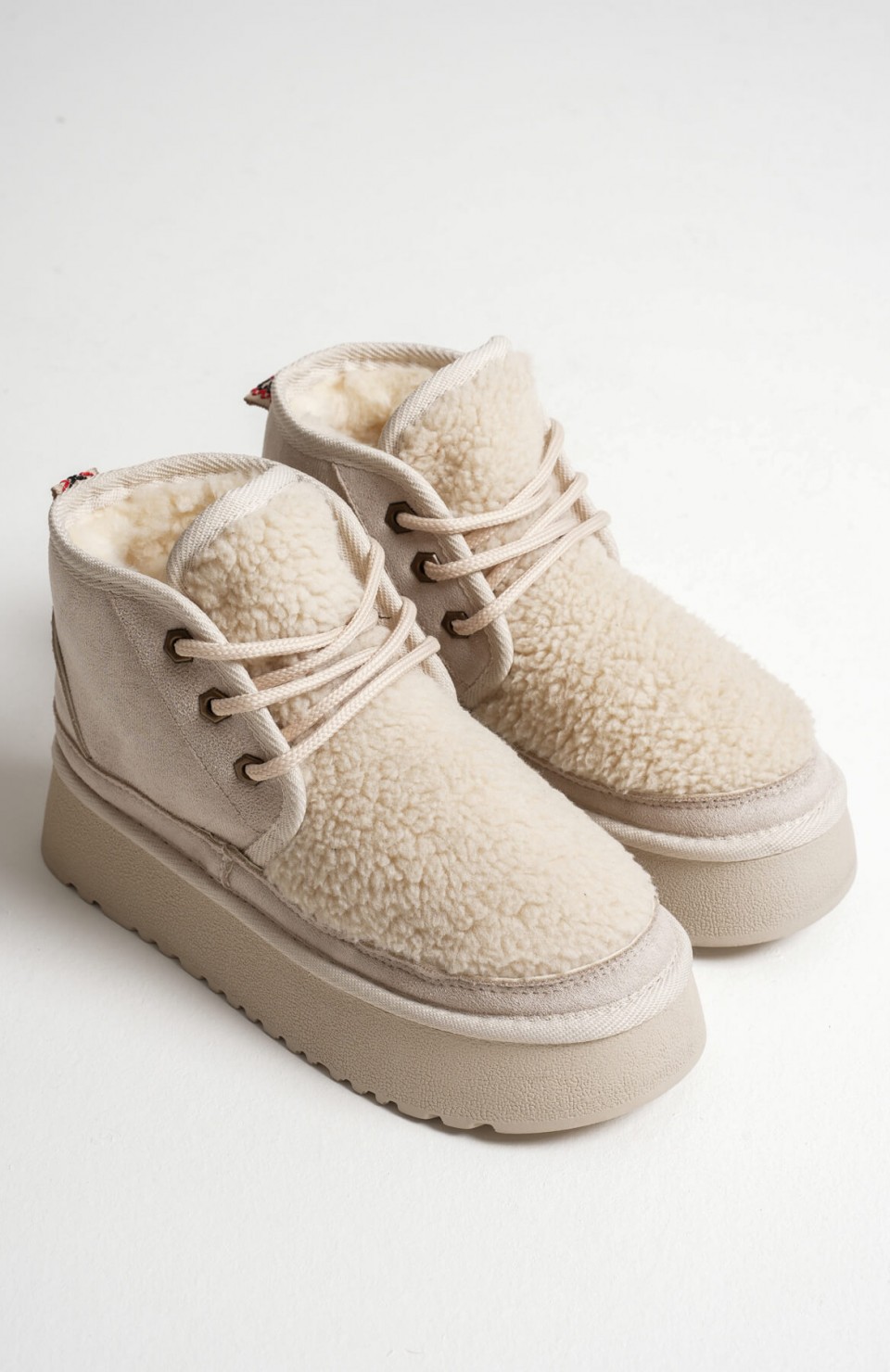 Kadın Kürklü Bej Kışlık Kalın Tabanlı Bot TR04MK03B Somersan Giyim | Kadın, Erkek ve Çocuk Moda