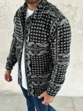 Erkek Polar Fermuarlı Sweatshirt – Kapüşonsuz, Cepli, Yumuşak Dokulu, Oversize Rahat Kalıp, Kışlık Sıcak Tutan Fermuarlı Üst - Siyah