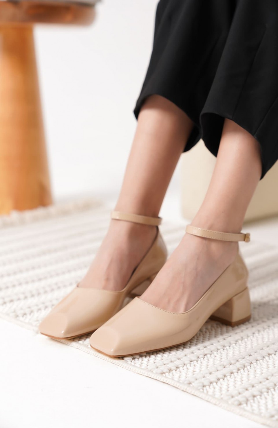 Bej Rugan Kadın Topuklu Ayakkabı TR18MS16B Somersan Giyim | Kadın, Erkek ve Çocuk Moda