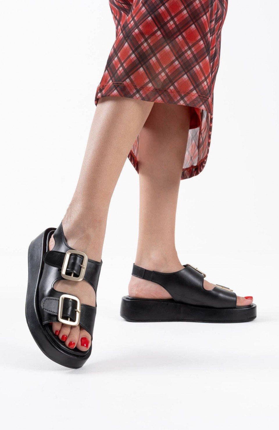 Siyah Cilt Kadın Sandalet TR17MY02A Somersan Giyim | Kadın, Erkek ve Çocuk Moda