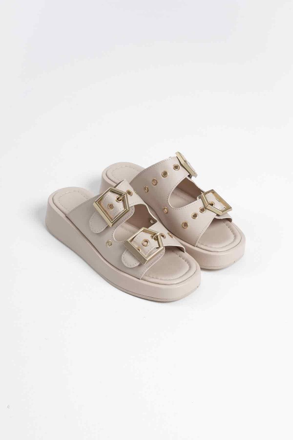 Kadın Bej Cilt Terlik TR17MY04C