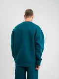 Uzun Kol Bisiklet Yaka Basic SweatShirt - Koyu Deniz Yeşili