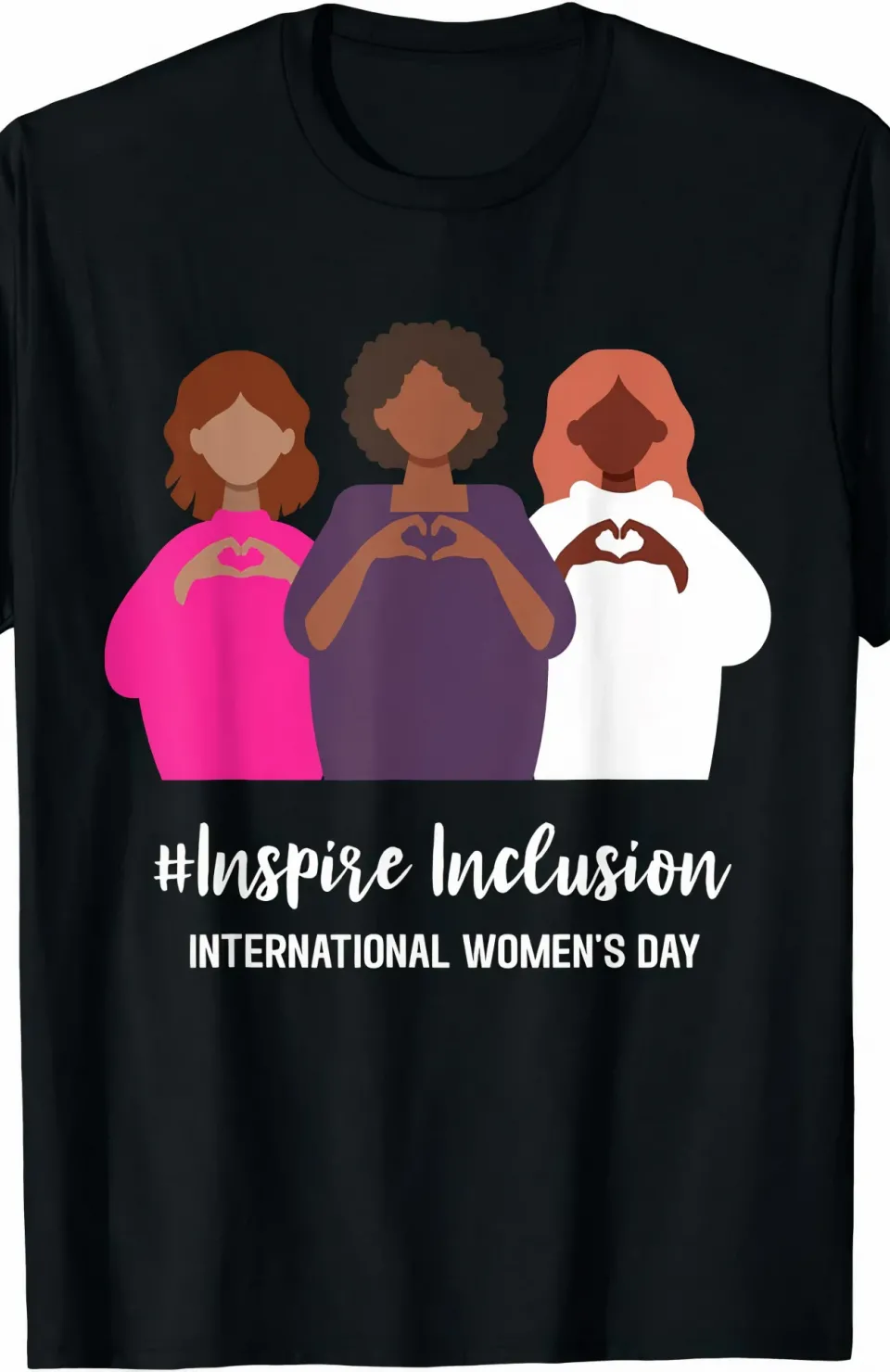 8 Mart Dünya Kadınlar Günü İçin Özel Baskılı T-shirt - Siyah