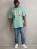 Unisex Baskılı Oversize T-Shirt - Mint Yeşili Somersan Giyim | Kadın, Erkek ve Çocuk Moda