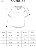 Unisex Oversize Taşlı Bisiklet Yaka T-Shirt - Siyah