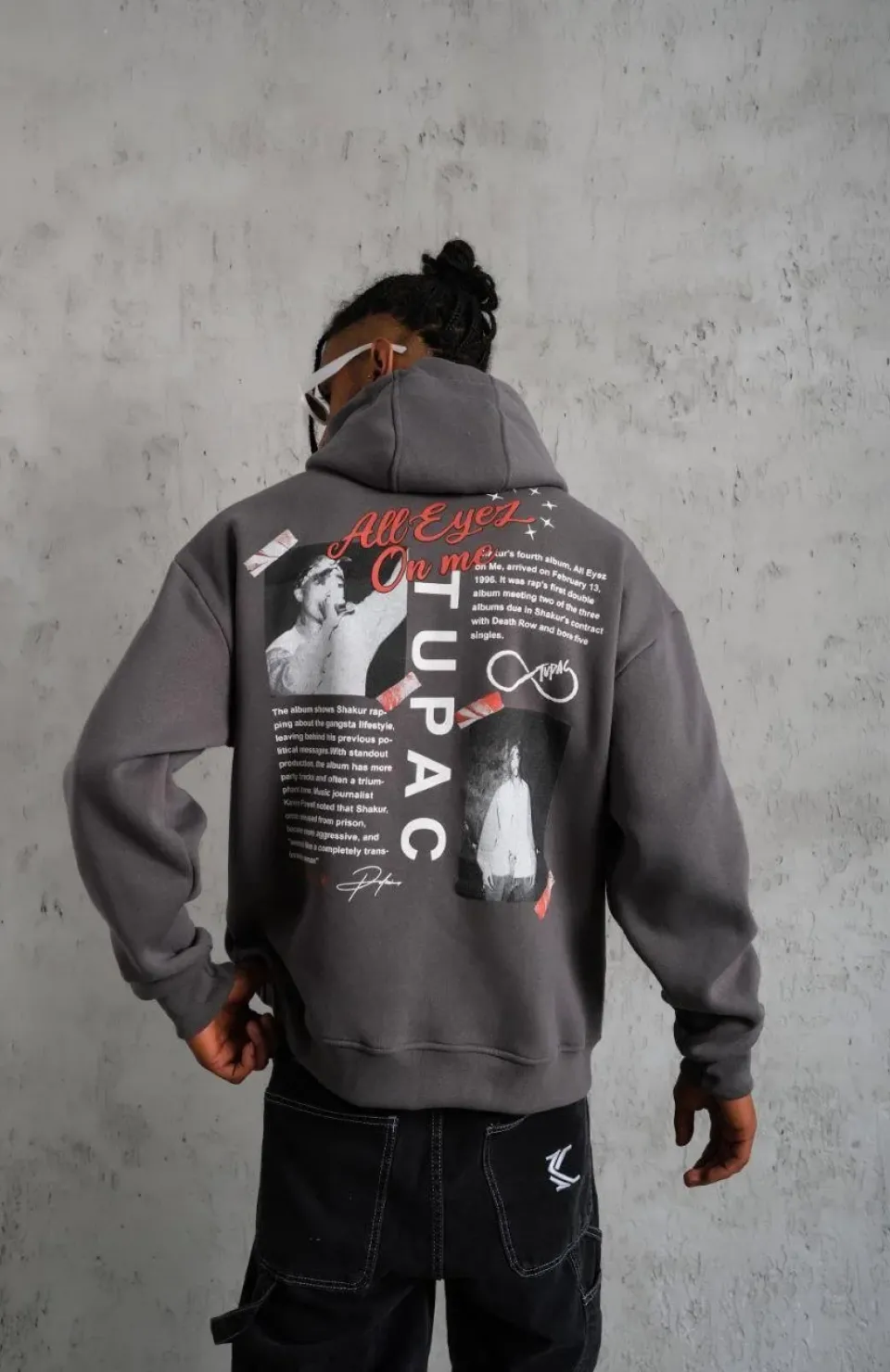 Erkek Ön Arka Baskılı Kapşonlu Sweat - Gri Somersan Giyim | Kadın, Erkek ve Çocuk Moda