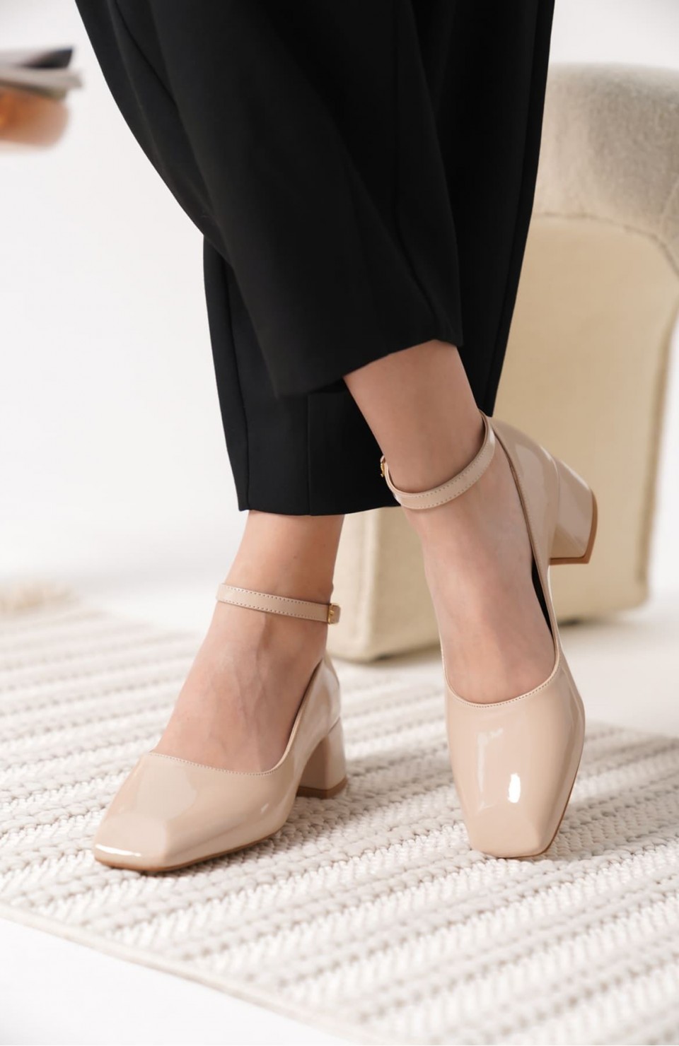 Bej Rugan Kadın Topuklu Ayakkabı TR18MS16B Somersan Giyim | Kadın, Erkek ve Çocuk Moda