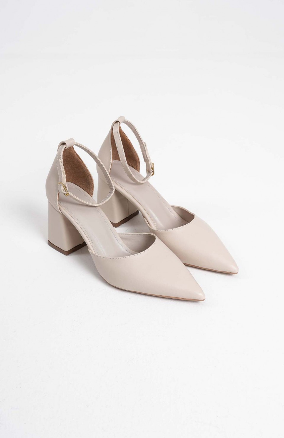 Bej Cilt Kadın Topuklu Ayakkabı TR08MS11G Somersan Giyim | Kadın, Erkek ve Çocuk Moda