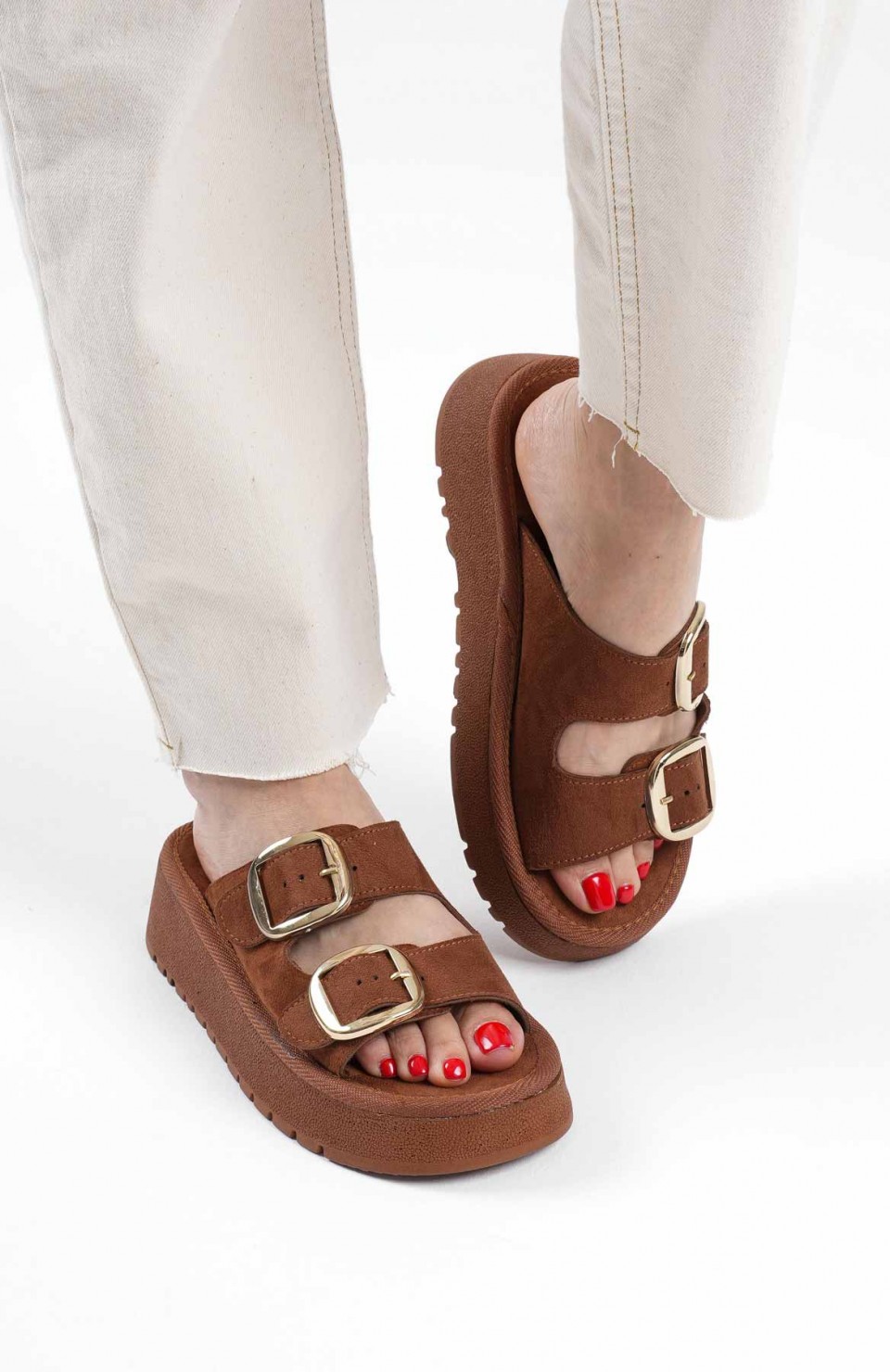 Taba Cilt Terlik TR14MY01C Somersan Giyim | Kadın, Erkek ve Çocuk Moda