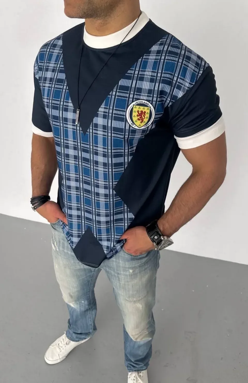 Unisex Bisiklet Yaka Baskılı Oversize T-Shirt - Siyah