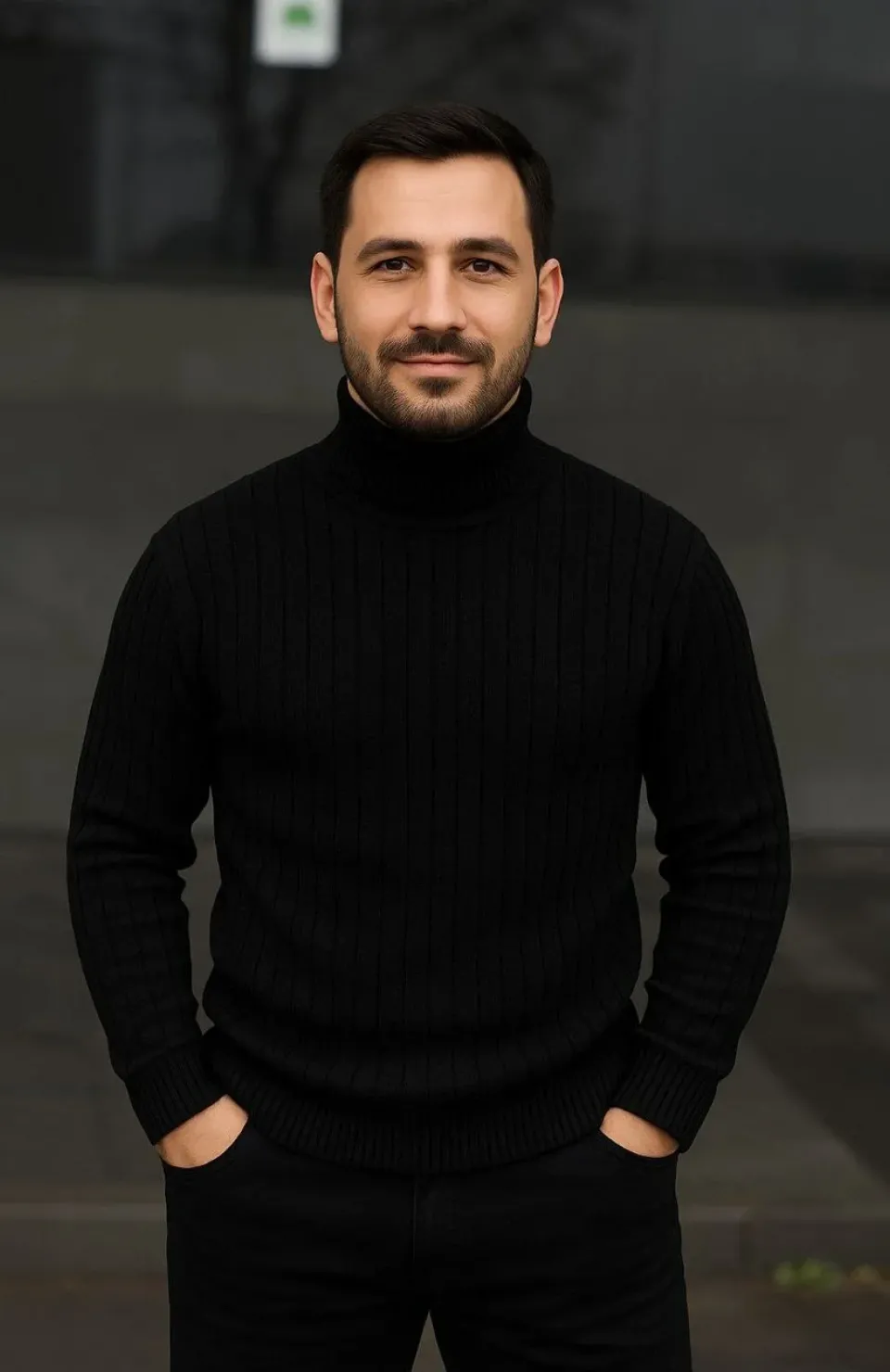 Erkek Fitilli Triko Kazak 2li Set Bej Siyah Regular Balıkcı Yaka Tam Boğazlı Triko Seti Modeli Kazak Somersan Giyim | Kadın, Erkek ve Çocuk Moda