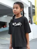 Çocuk Unisex Baskılı T-Shirt - Siyah
