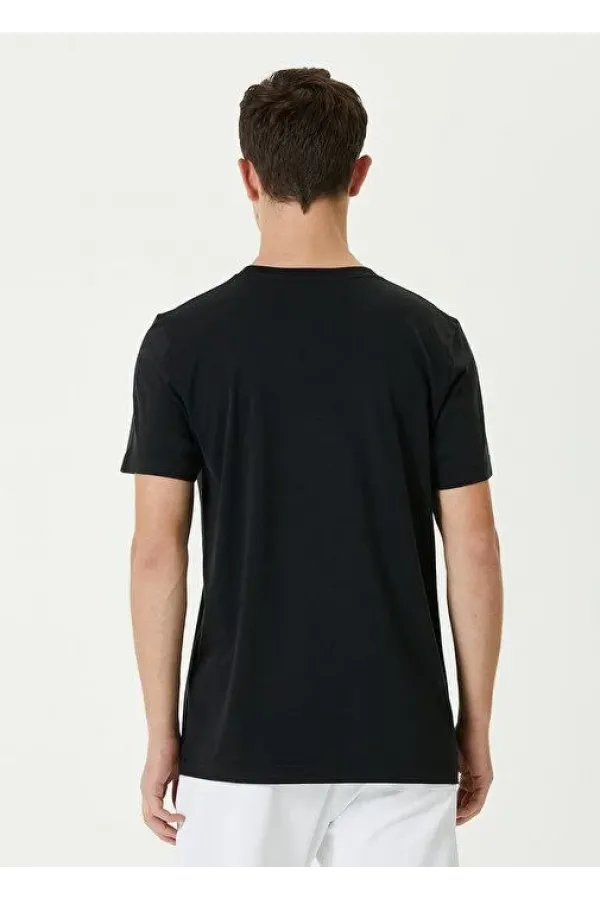 Unisex Basic Bisiklet Yaka Regular T-Shirt - Siyah