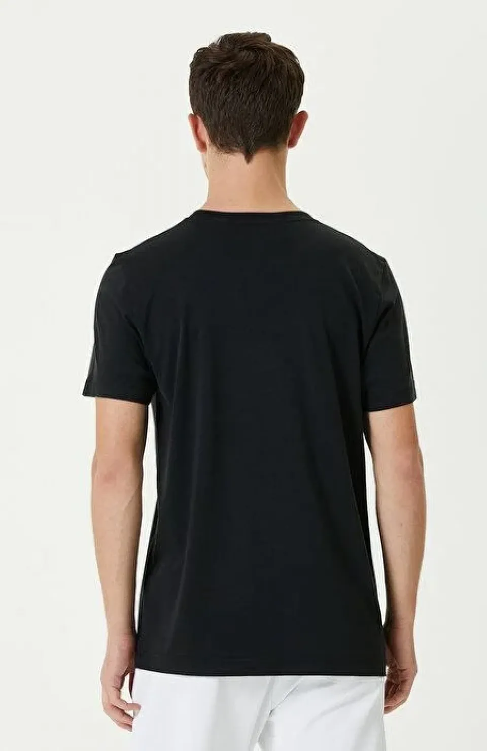 Unisex Basic Bisiklet Yaka Regular T-Shirt - Siyah