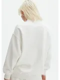 Unisex Uzun Kol Yarım Farmuarlı Yakalı Basic SweatShirt - Beyaz Somersan Giyim | Kadın, Erkek ve Çocuk Moda