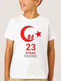 23 Nisan Çocuk Bayramı Baskılı Özel T-shirt - Beyaz Somersan Giyim | Kadın, Erkek ve Çocuk Moda