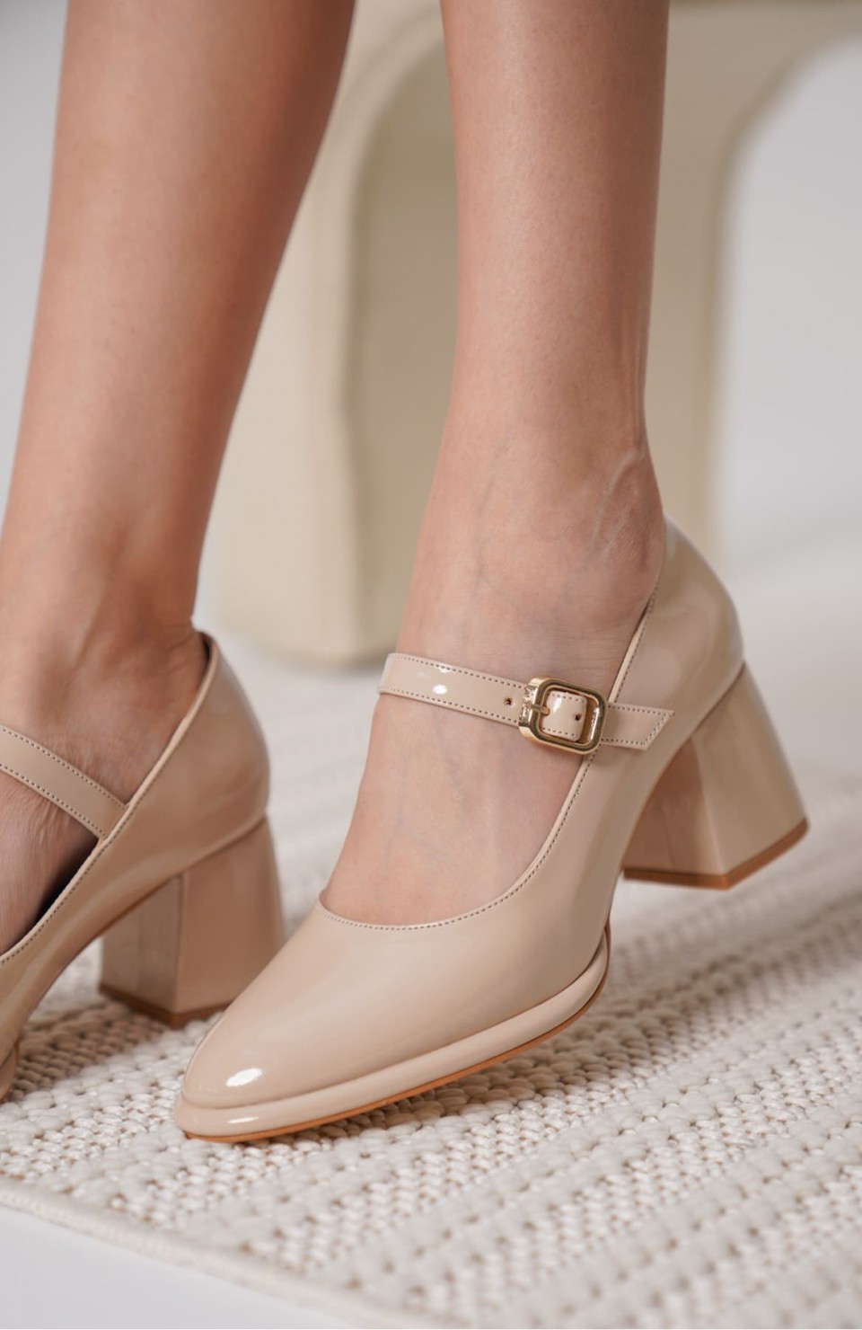 Nude Rugan Kadın Topuklu Ayakkabı TR18MS08B Somersan Giyim | Kadın, Erkek ve Çocuk Moda