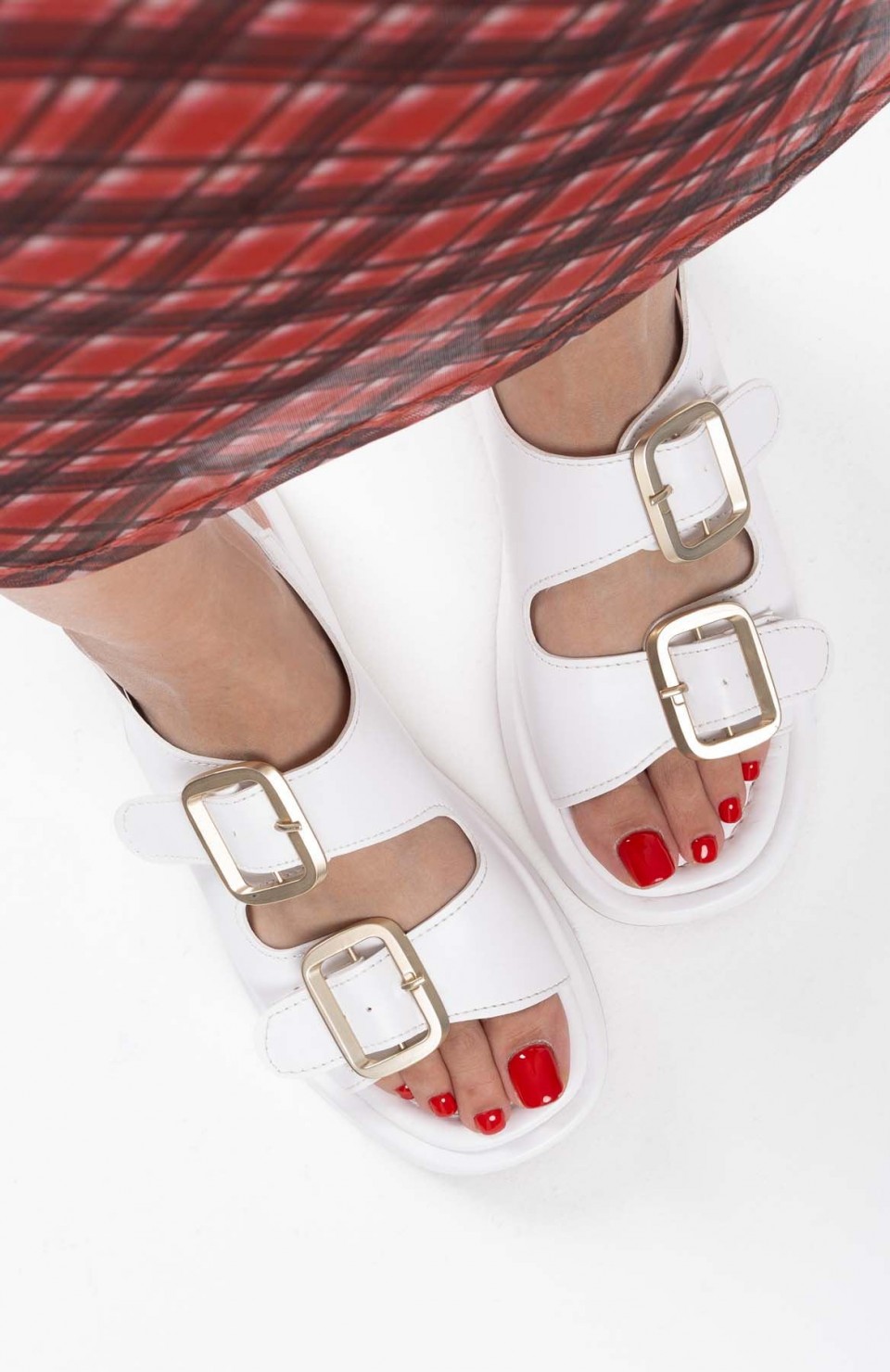 Beyaz Cilt Kadın Sandalet TR17MY02B Somersan Giyim | Kadın, Erkek ve Çocuk Moda