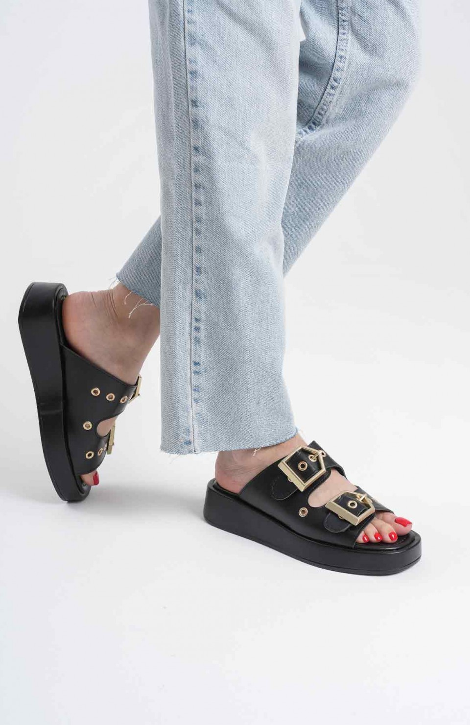 Kadın Siyah Cilt Terlik TR17MY04A Somersan Giyim | Kadın, Erkek ve Çocuk Moda